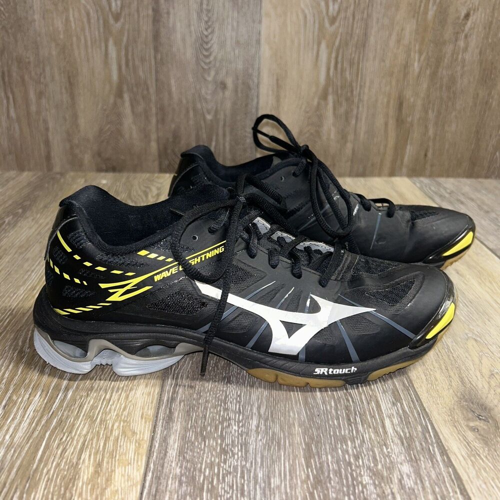 Mizuno Wave Lightning Z V1GC150003 Womens Size 8.5 Black Yellow Volleyball Shoes